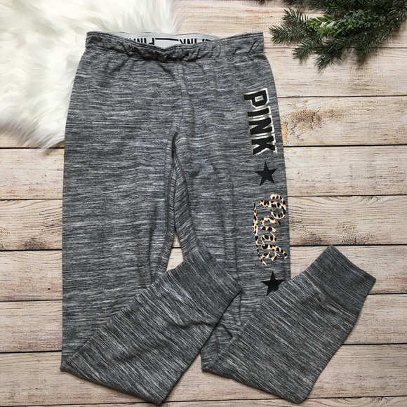 Pink Victorias Secret Gray Jogger 